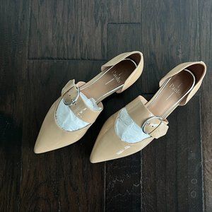 Nude Pointed Toe Flats